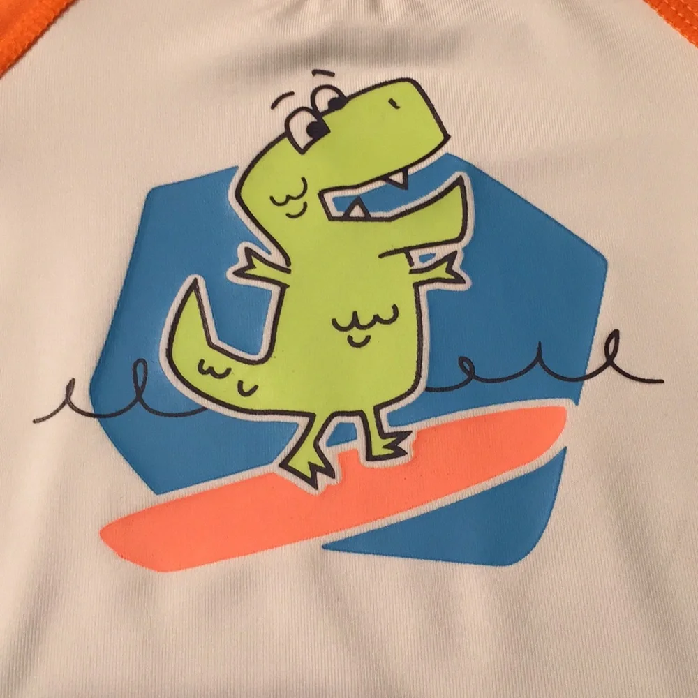 UPF 50 Dinosaur Surfing Rashguard